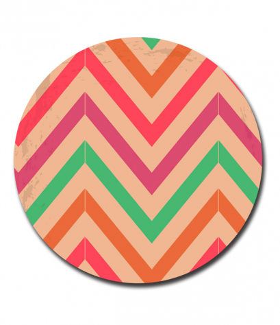 ที่รองแก้ว MDF สกรีนลาย Zig zag Vintage